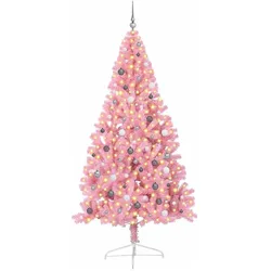 vidaXL, Weihnachtsbaum, Robin (mit 60 roségoldenen Kugeln) (120 cm)