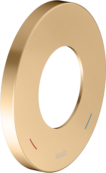 KEUCO IXMO Wandrosette 59551250091 rund, Übergröße, für Einhebelmischer Unterputz, Ø 10,5 cm, Messing gebürstet