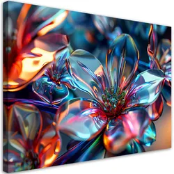 WANDBILD 3d glas blumenstrauß