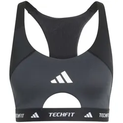 adidas Techfit Workout Color Block Support Sport BH Damen - black