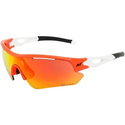 Massi, Herren, Sportbrille, Saga (Black, Orange, Weiss), Orange, Weiss, Schwarz