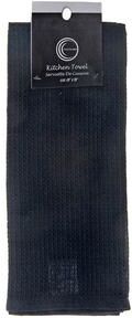 IH Casa Decor Waffle Kitchen Towel (Black) - Set of 6