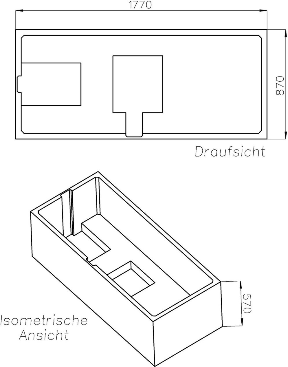Neuesbad Wannenträger für Kaldewei Asymmetric Duo 180x90 SW11221
