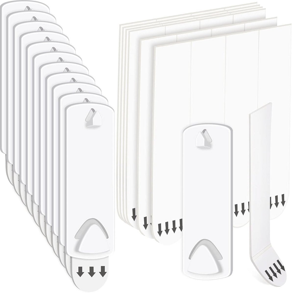 Set van 12 fotokleerhangers en zelfklevende wandhaken zonder spijkers inclusief ophangstrips
