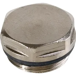 Messing Stopfen 3/4'' vernickelt mit O-Ring