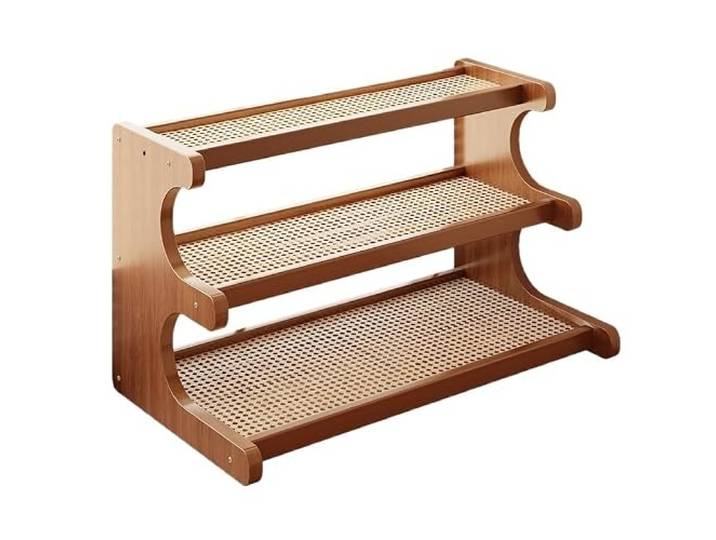 VNCdfhETs Tassenhalter-Ständer Dreischichtiges Becherregal Desktop Teeservice Lagerregal Küchenregal für Küchenarbeitsplatten