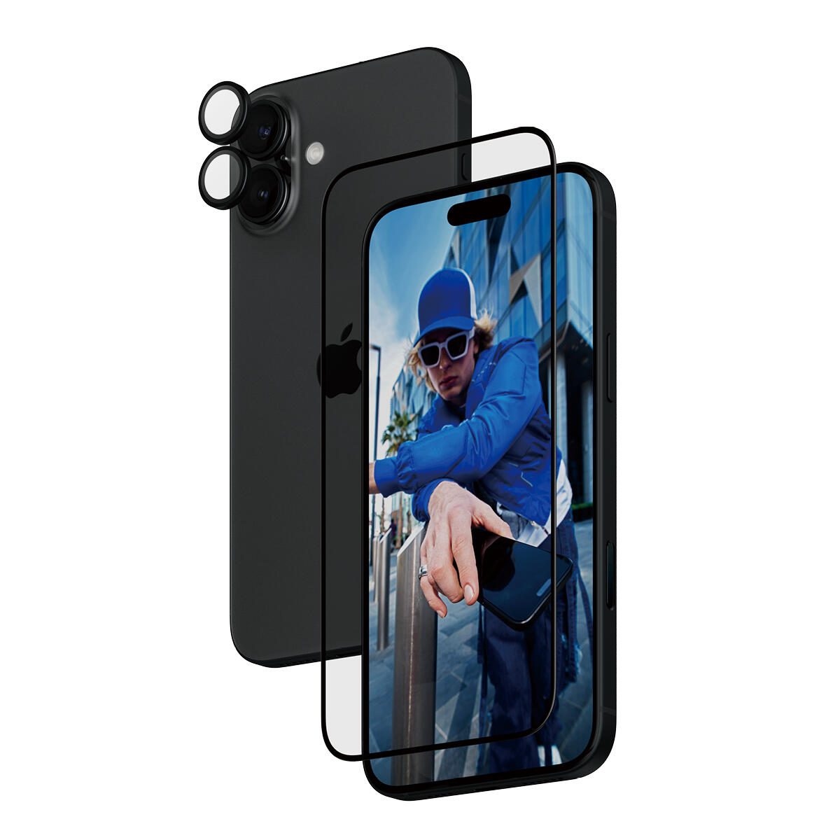 PanzerGlass™ PanzerGlass® 2-in-1 Schutzset für iPhone 16 Plus B2863+1283
