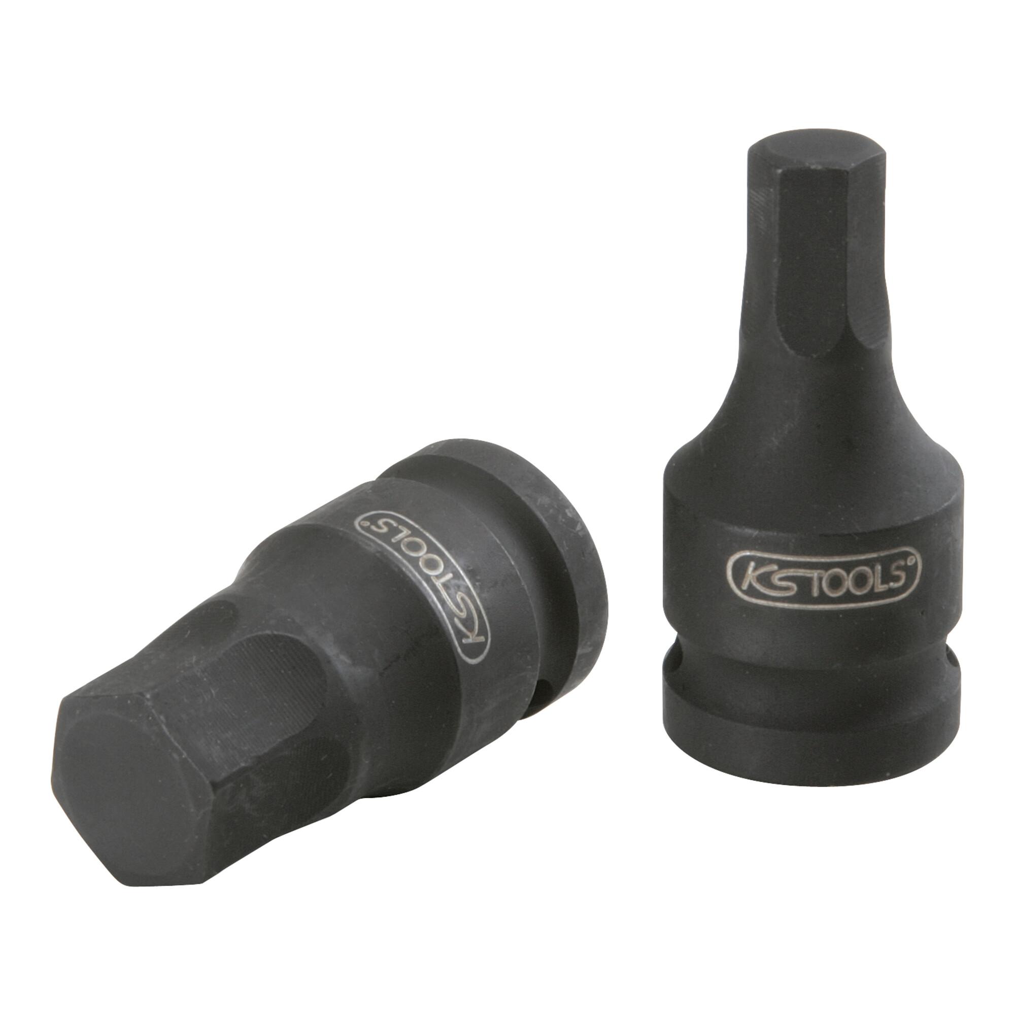 KS Tools 3/8" Kraft-Bit-Stecknuss für Innensechskant-Schrauben, kurz, 8 mm (515.1590)