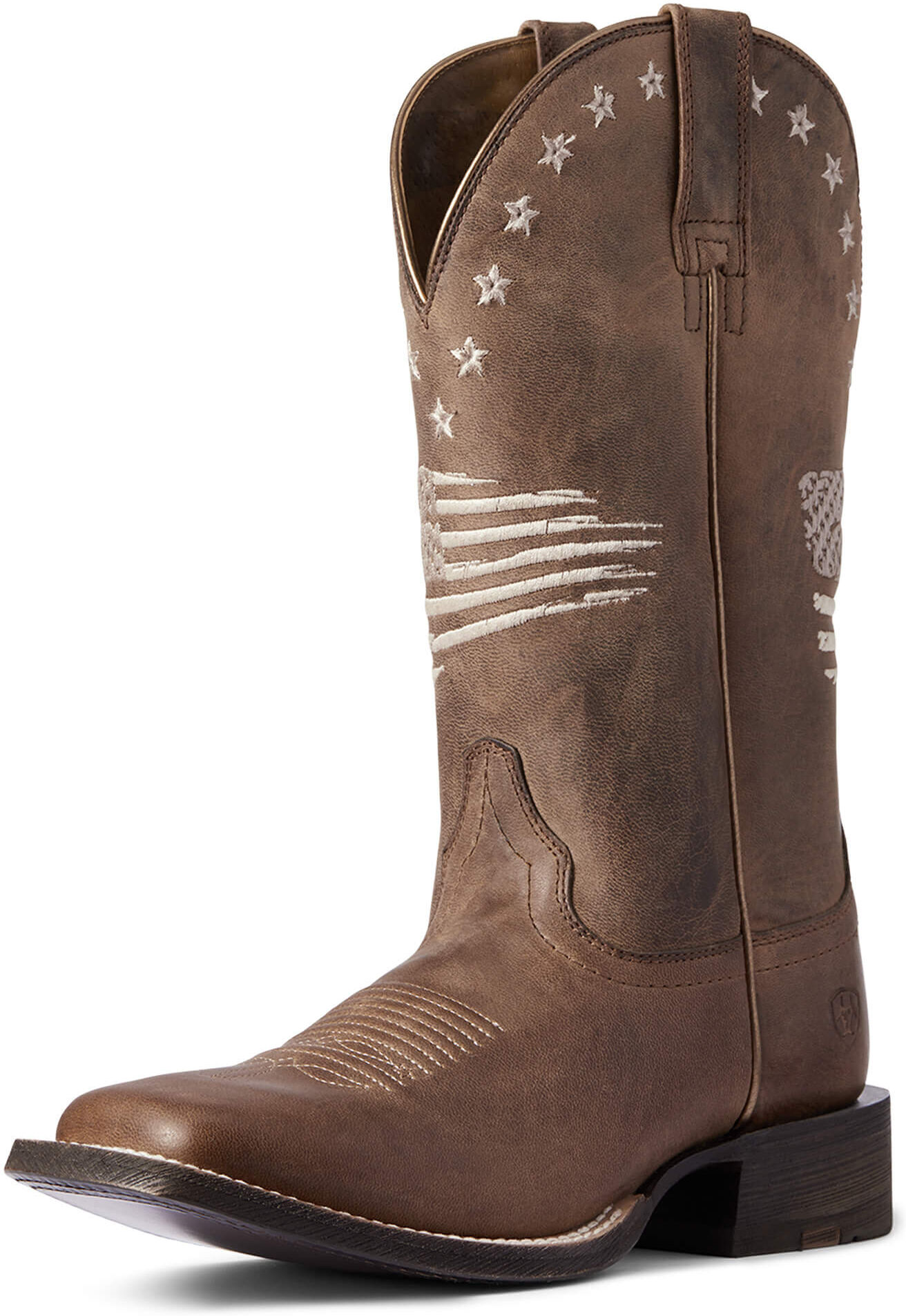 Women's Circuit Patriot Cowgirl Boots in Weathered Tan, Size: 7.5 C / Wide by Ariat