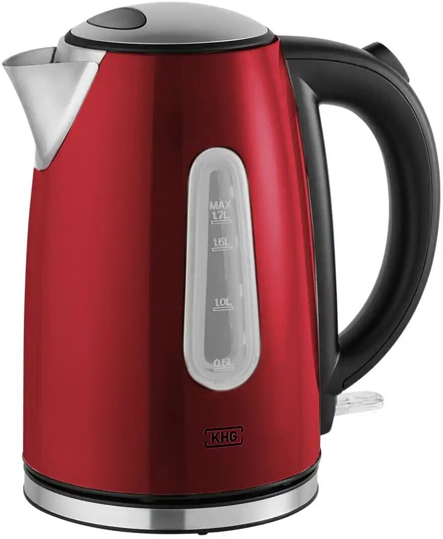 KHG Wasserkocher  WK-1707 (MRE) ¦ rot ¦ Metall lackiert,Kunststoff,Edelstahl ¦
