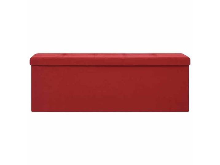 NEW Rouge MEUBLE SIEGE - - Banc de rangement pliable Rouge bordeaux Faux lin - Banc coffre - Pour maison（1parcel）9254153