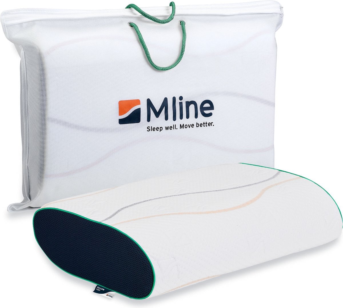 M line Pillow You ergonomisch hoofdkussen medium - anti-allergeen - Hoogte: 12 cm