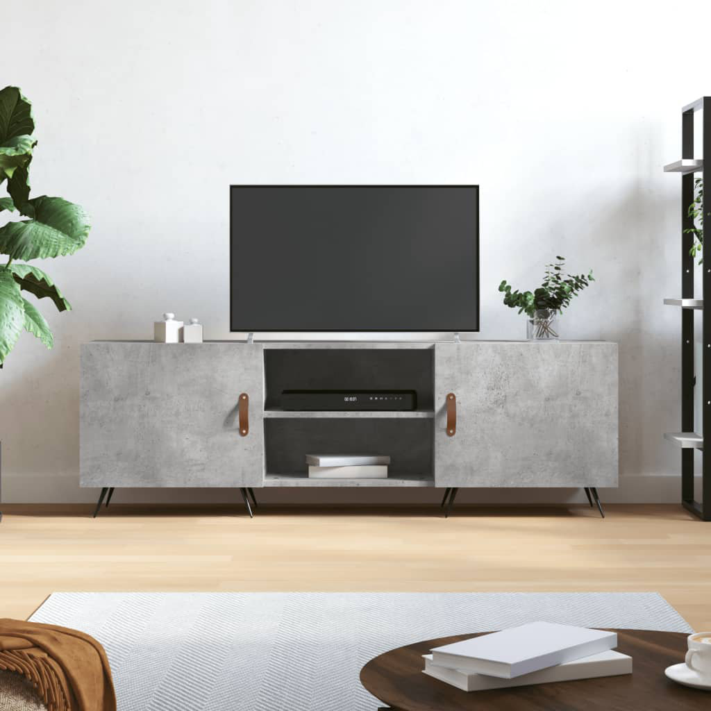 George Oliver vidaXL TV Cabinet TV Unit Sideboard Media Unit Side Cabinet Engineered Wood Concrete Grey 60"