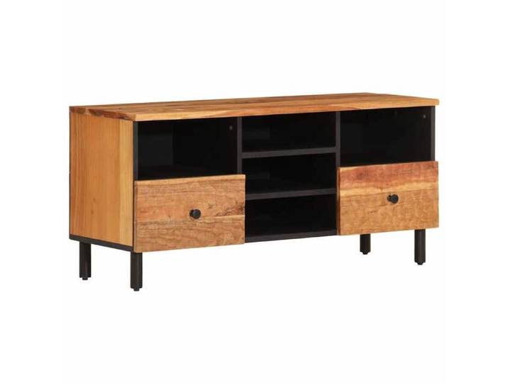 En solde  Meuble TV pour Télévision - CLOUD - TABLE TV/BANC TV - 100x33x46 cm bois d'acacia solide LL4090