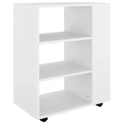 Rollschrank Spanplatte V2 | vidaXL : Farbe - Weiss
