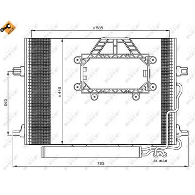 NRF Kondensator, Klimaanlage EASY FIT 350211 für Mercedes