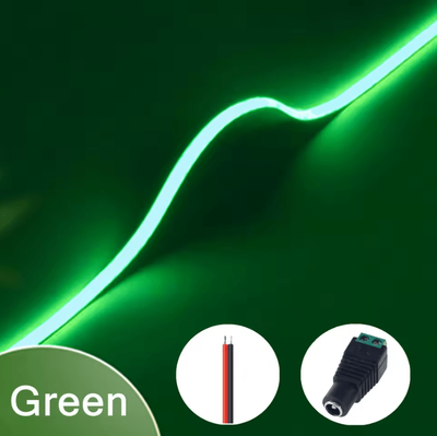 Inspire Curations 3mm Ultra Thin 12V COB LED Strip Light 400 LEDs green 3mm 1m