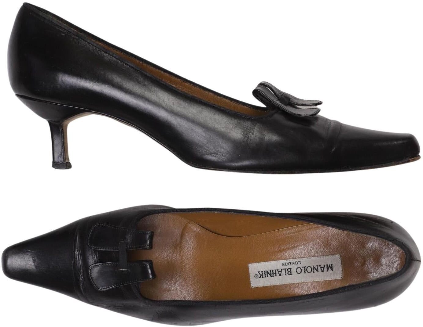 Manolo Blahnik Damen Pumps, Schwarz, Gr. EU 38.5, kein / Etikett - Second Hand