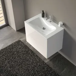 KEUCO Mimas Badmöbelset mit 2 Auszügen und Keramik-Waschtisch, 80 cm, 211503960002 211503960002