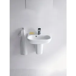 Duravit D-Code Handwaschbecken 0705450000 45 x 34 cm, mit Überlauf, Weiß Hochglanz