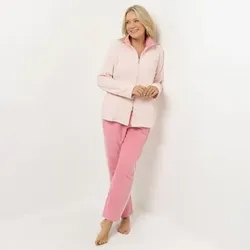 POLARSTERN HOMEWEAR Hausanzug Mikrofaser Fleece Jacke und Hose mit Seitentaschen
