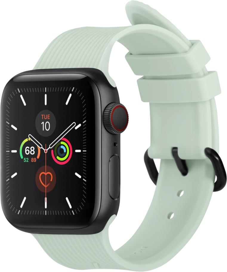 Apple Watch (38/40/SE/41/42mm) Native Union Curve Strap Sage Silikone Rem - Grøn