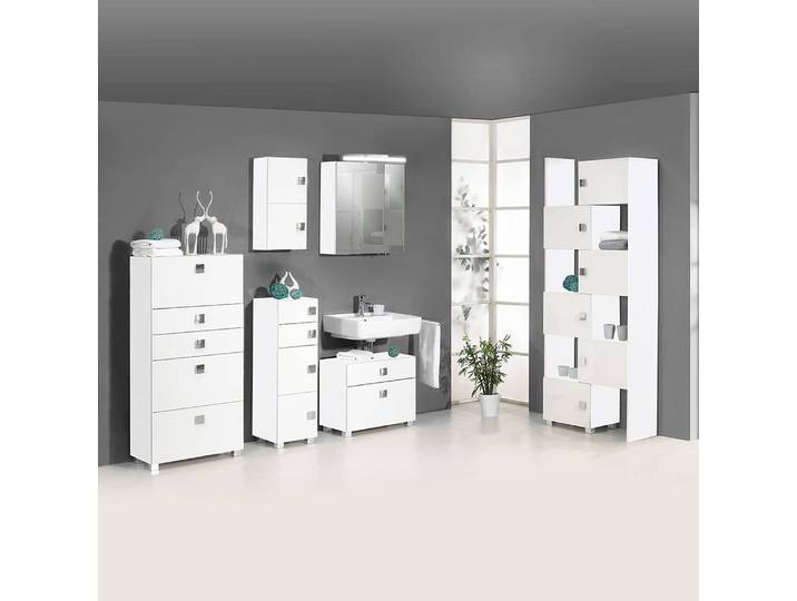 Etagère modulable 47 x 198 x 35cm Blanc