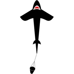 Invento Drachen Ecoline Shark Kite 95x150 cm, ab 5 Jahren, inkl. Griff mit 25 m Schnur