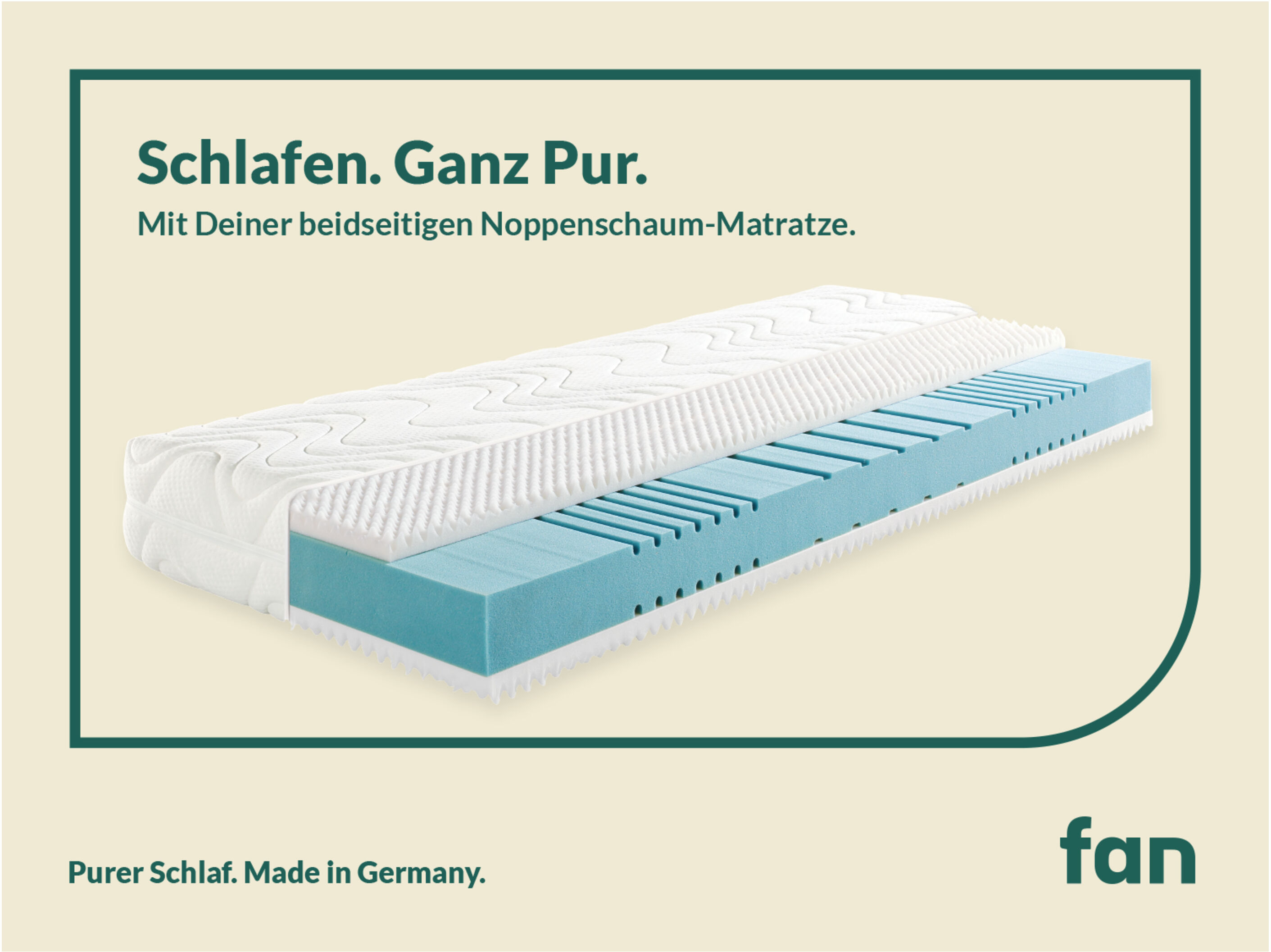 f.a.n. fan 7-Zonen-Kaltschaummatratze, mit Noppenschaumauflage, 23 cm Höhe