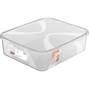 Rotho Aufbewahrungsbox Lona, 12L, mit Deckel, Kunststoff, 42 x 35 x 11cm
