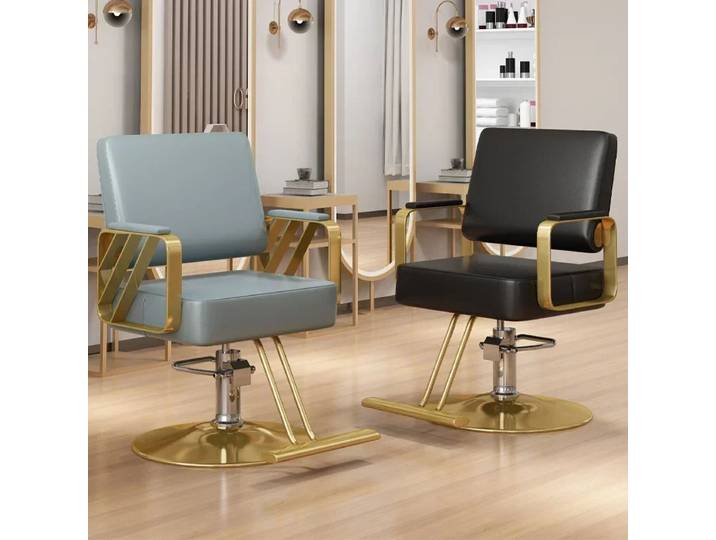 Chaise de Barbier Moderne Personnalisée, Chaise Esthétique Avancée pour Salon de Beauté, Fauteuil Pivotant Minimaliste avec Accoudoirs, Mobilier de Salon