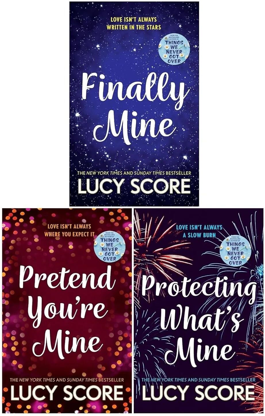 Bloom Books Benevolence Series 3 Books Collection Set by Lucy Score - Pretend You're Mine, Finally Mine, Protecting What's Mine - Paperback Contemporary Romance