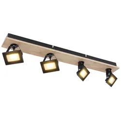 Globo 56247-4B Joya Strahler Metall Schwarz Matt, 4X Led