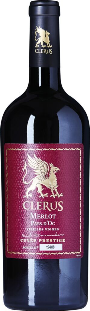 Merlot "Clerus" Pays d'Oc IGP 2024 Cave de Cruzy