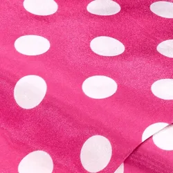Satin Tupfen, pink/weiß