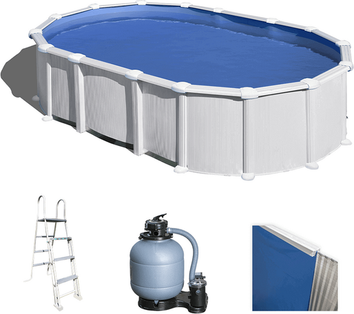 Gre Haiti Ovale 610x375x132cm - Piscina fuori terra - Traverse interrate