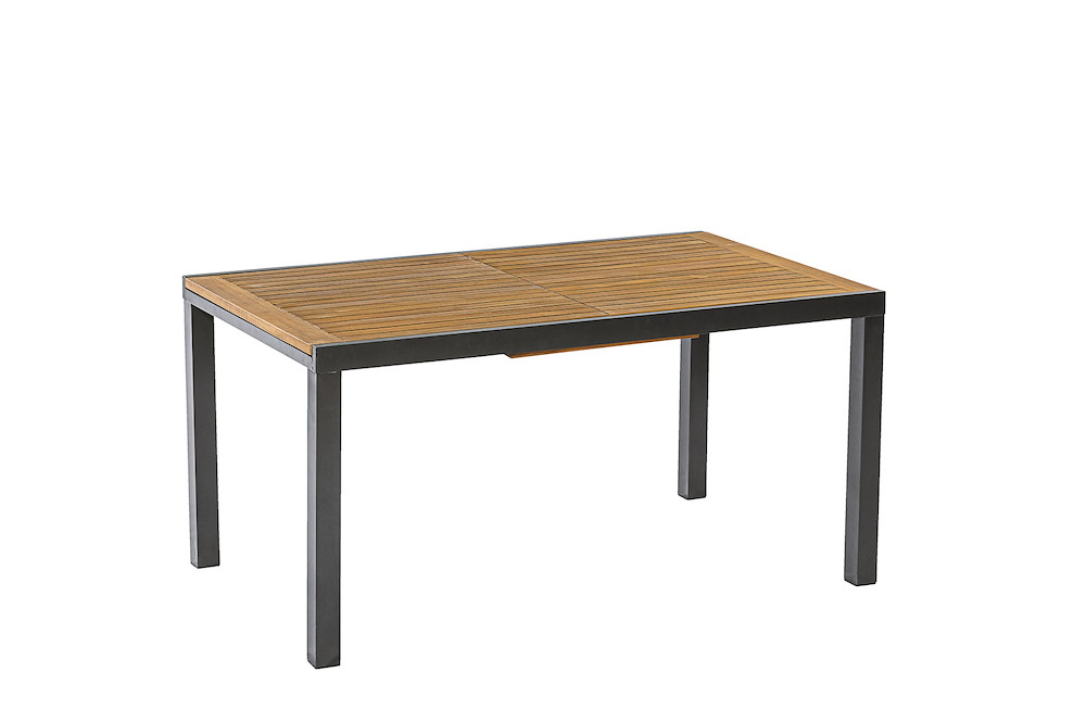 MERXXHANDELS Ausziehtisch 150 (200) x 90 cm graphit/natur Alu Akazie 16950899
