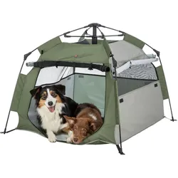 Trixie Pop-up Hundezelt 100 x 80 x 100 cm, olivgrün/beige (Hundezelt), Hundehütte