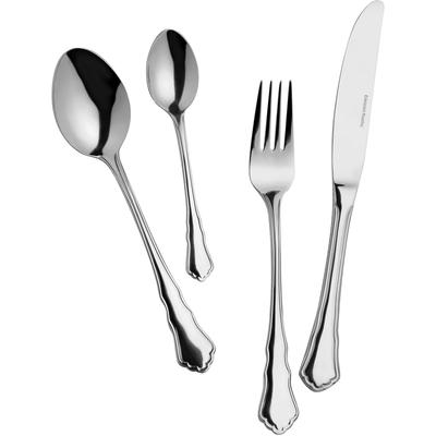 Besteck-Set MULEX "Chippendale", silber (edelstahlfarben), 30 Stk., Chromnickelstahl 18/10, Essbesteck-Sets, ideal für besondere Anlässe