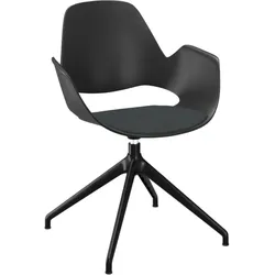 Schreibtischstuhl FALK Aluminium schwarz anthrazit