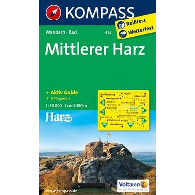 KOMPASS Wanderkarte 452 Mittlerer Harz 1:50.000, Sonstige von , KOMPASS Freytag & Berndt, 978-3-85026-488-4