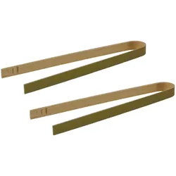 250x Fingerfood Zange aus Bambus 16cm