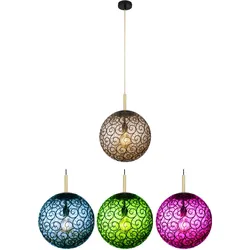 Smart Home Hängeleuchte Esszimmerlampe Pendelleuchte Glas rauch gold Wohnzimmerleuchte, App Steuerung, Metall, RGB LED 5W 470Lm warm-kaltweiß, DxH 35x120 cm