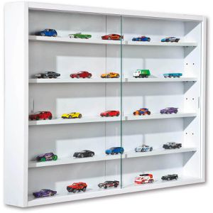 Inter-Link Glasvitrine Compilati, hängend, 4 Fachböden, 80 x 60 x 9,5cm, weiß