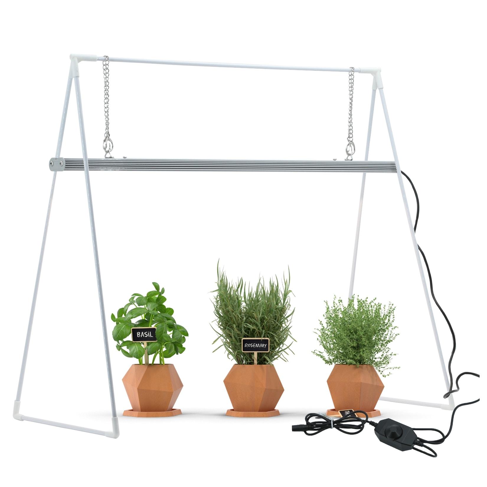 Parus by Venso Grow Light Duo mit Stativ LED Pflanzenlampe Vollspektrum 20W Anzuchtlampe LED Pflanzenleuchte für Gemüse , Kräuter und Blühpflanzen , Venso Ecosolutions , Wachstumslampe für Pflanzen