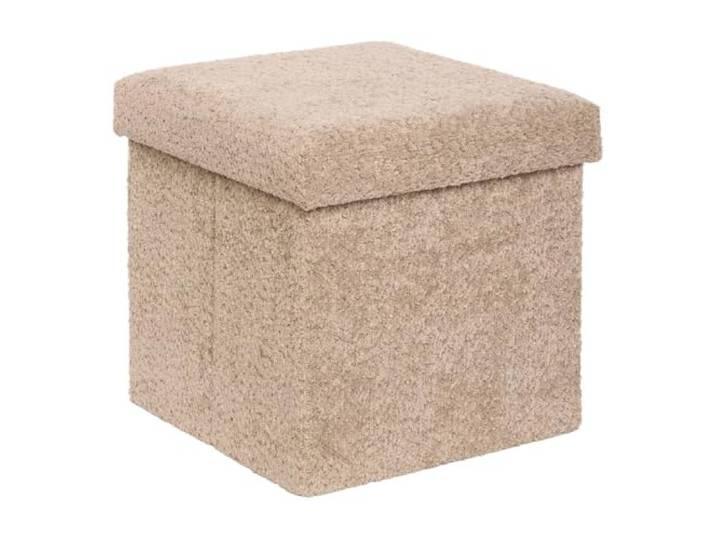 Atmosphera Sitzsack, faltbar, Soana-Truhe aus Frottee, Dunkelbeige, 38 x 38 cm