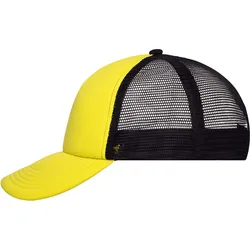 Myrtle Beach Unisex 5-Panel Polyester Mesh Kappe Netz Cap MB070 sun yellow/black one size