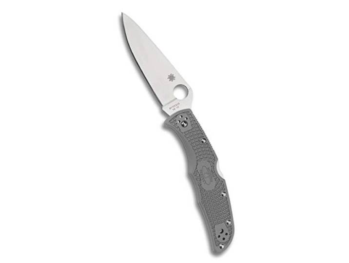 Spyderco Endura 4 Leichtes Messer - FRN-Griff mit PlainEdge, Full-Flat Grind, VG-10 Stahlklinge und Back Lock System