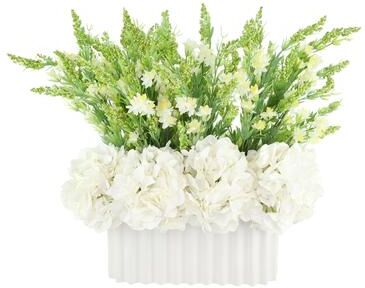 Creative Labs Hydrangeas and Wild Heather in Ceramic Vase - 21