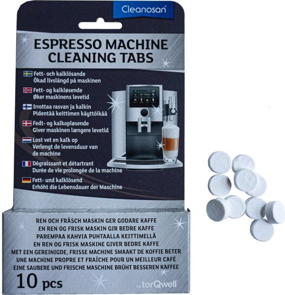 Cleanosan Rengøringstabs   Espresso   10 Tabs